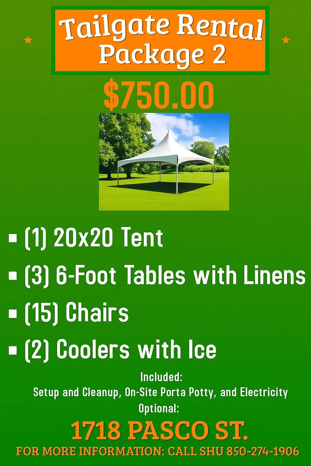 Tailgate Rental Package 2