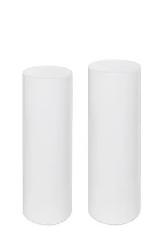 White Round Acrylic Plinth - Single