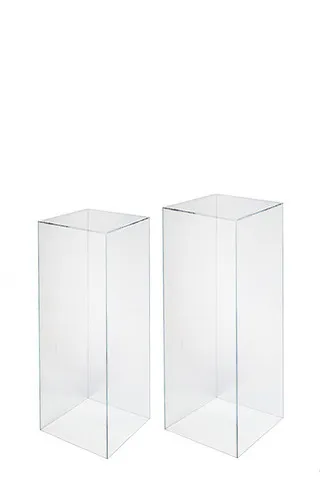 Clear Acrylic Plinth - 70cm - Set of 2