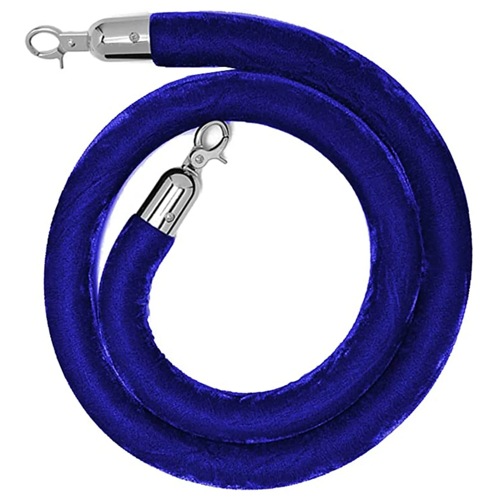 Blue Velvet Rope with Silver Hook