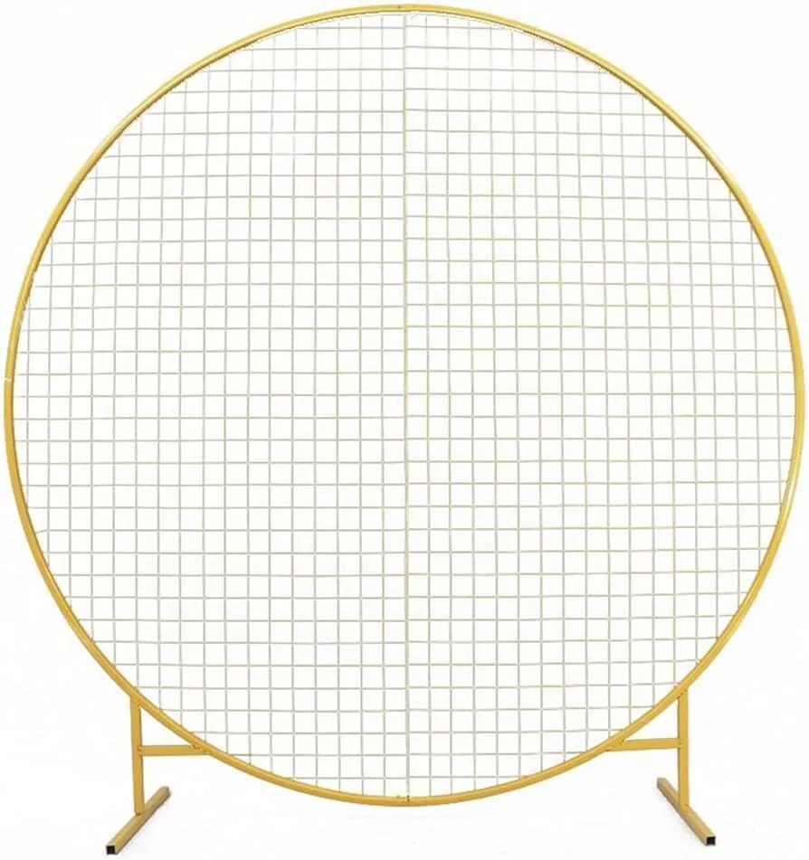 1.9m Circle Mesh Backdrop - GOLD