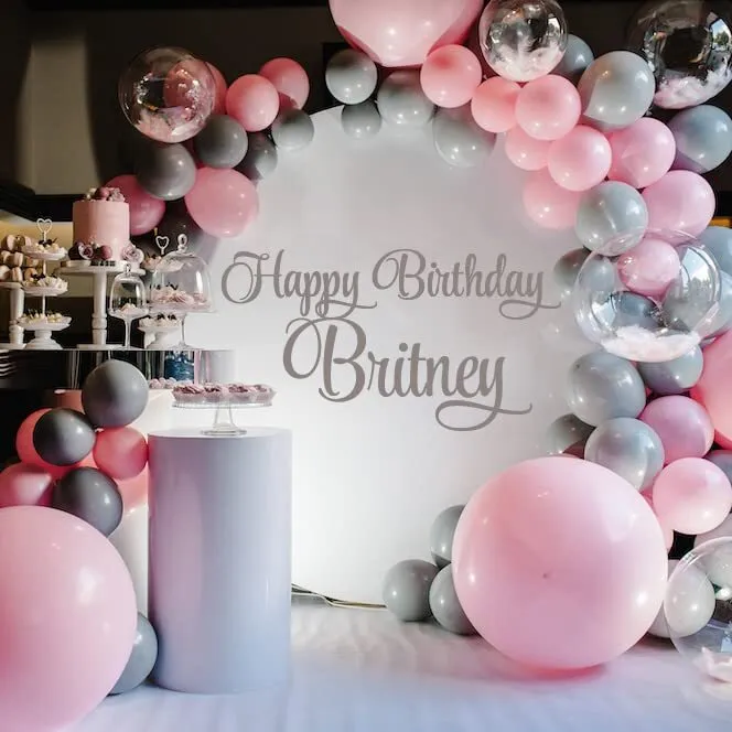 Personalised Vinyl Sticker for Backdrop