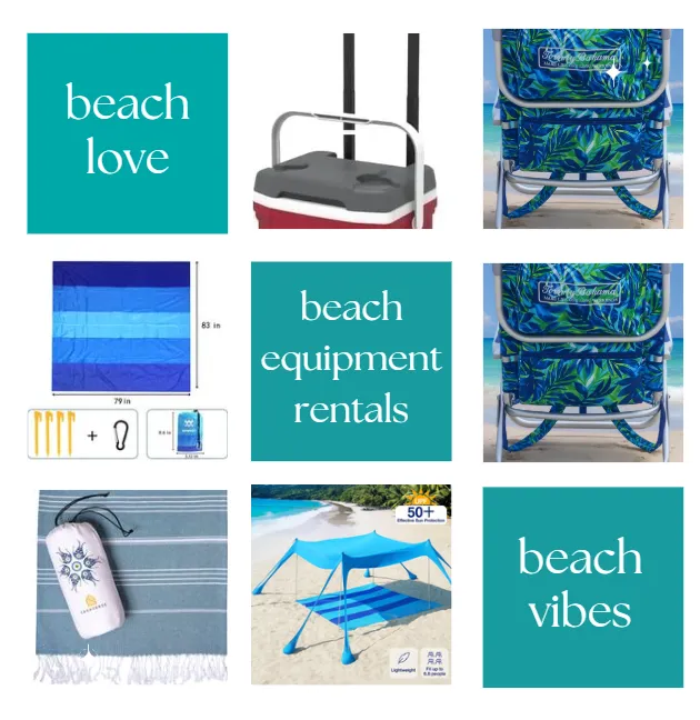 Beach Day Package (4 Chairs) - SM Cooler - Canopy
