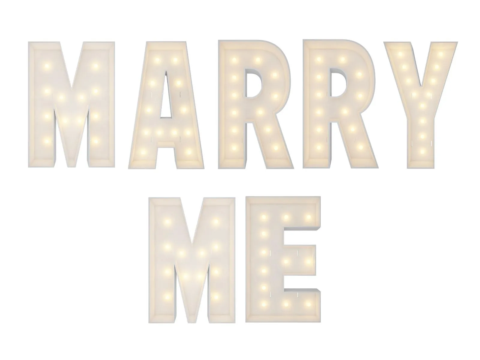 Marry Me Light Up Letters