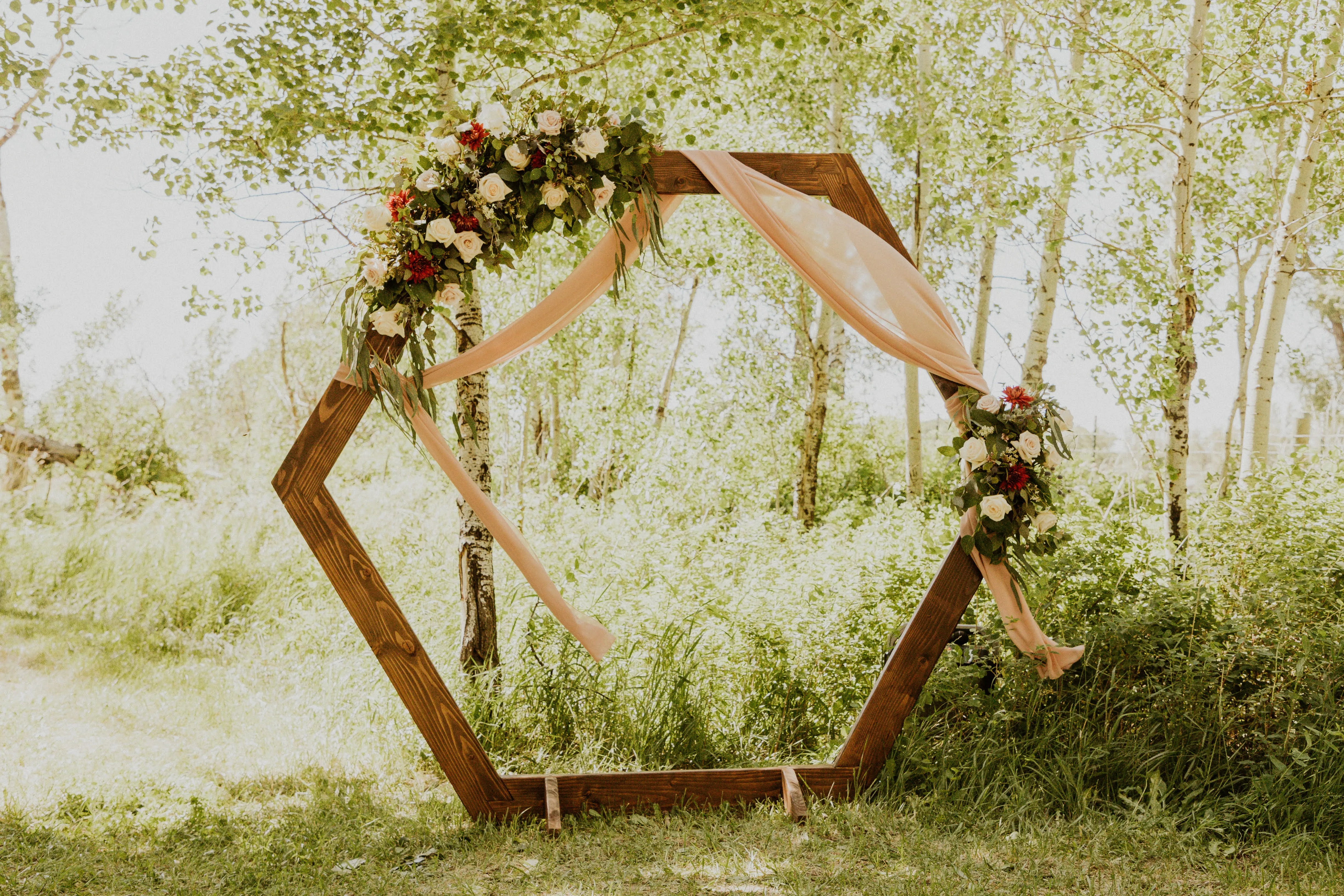 Wooden Hexagon Arch