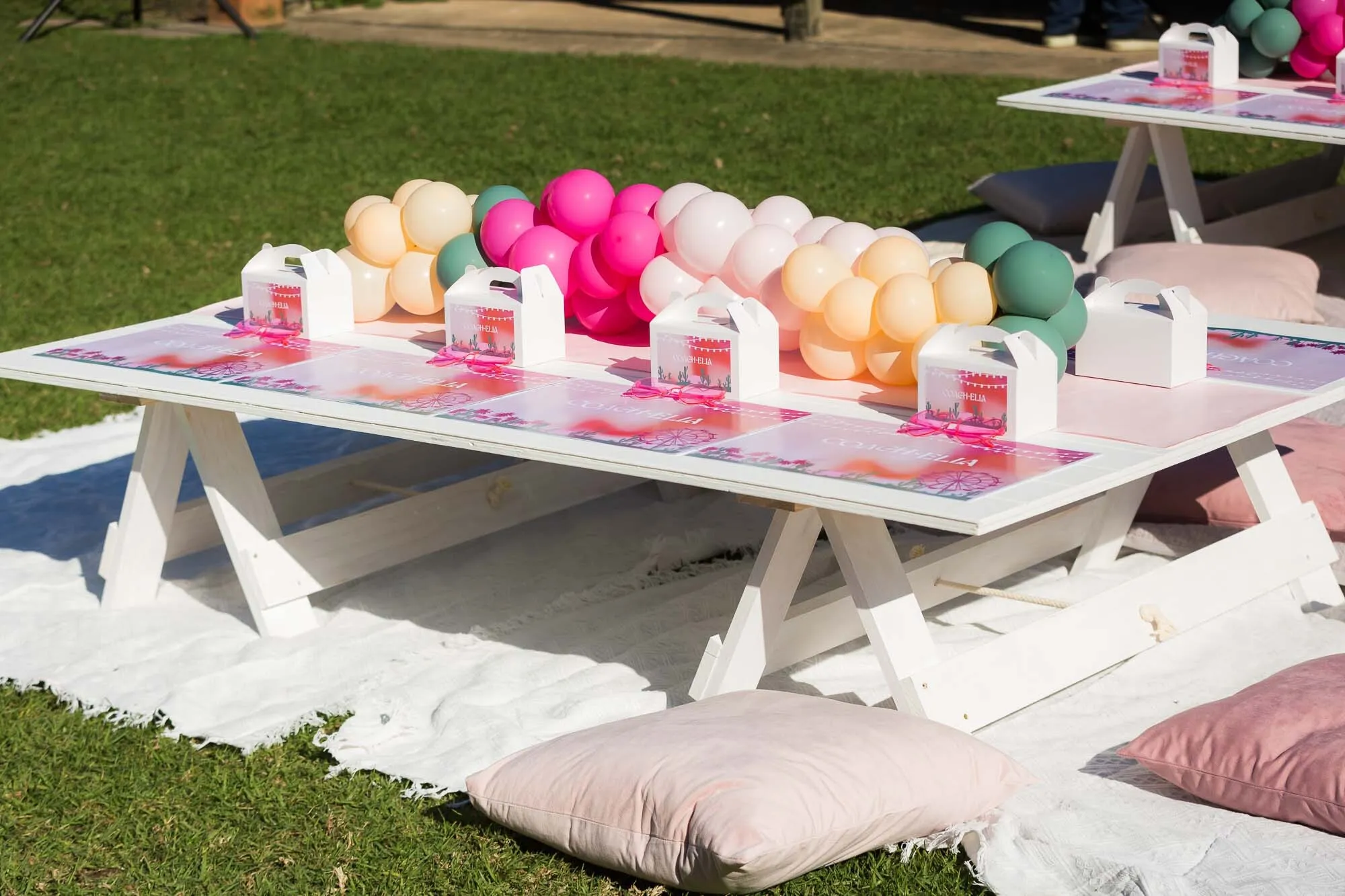 White Picnic Tables