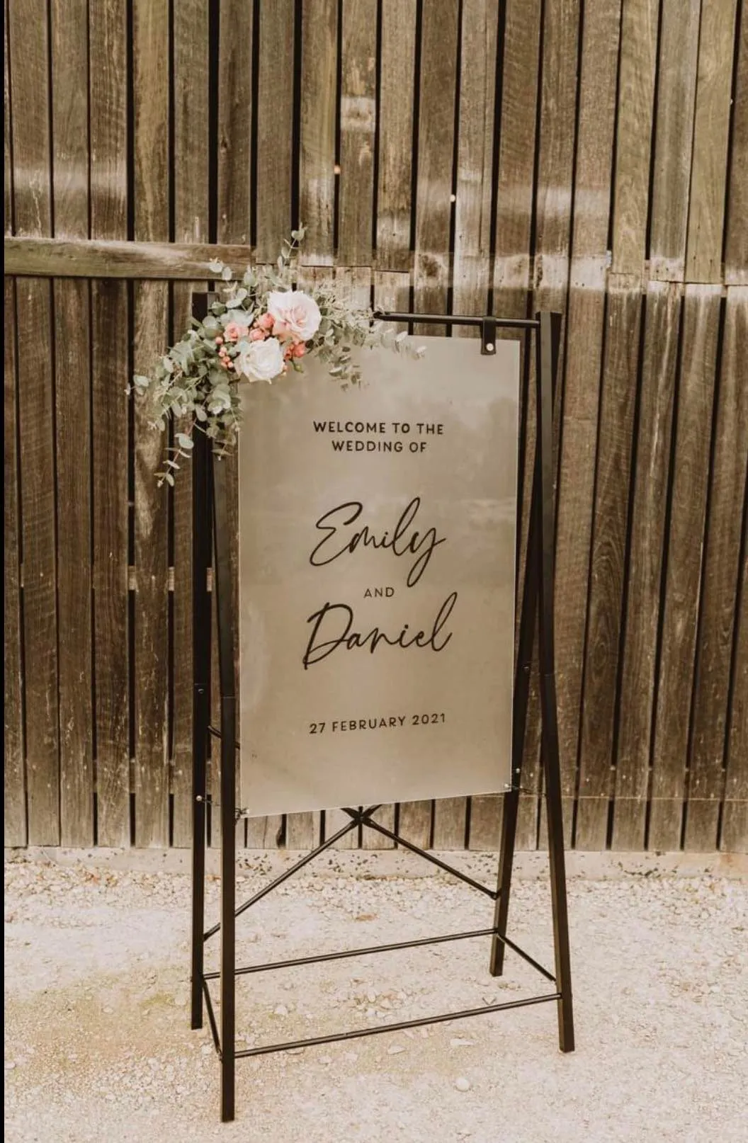 Large Black Freestanding Signage Stand