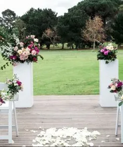 White plinths 