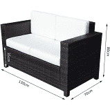 Rattan 2-Seater Sofa