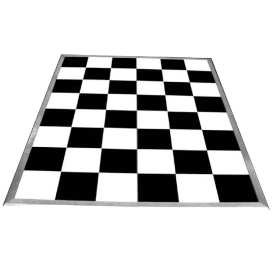 21ft x 21ft black and white dance floor