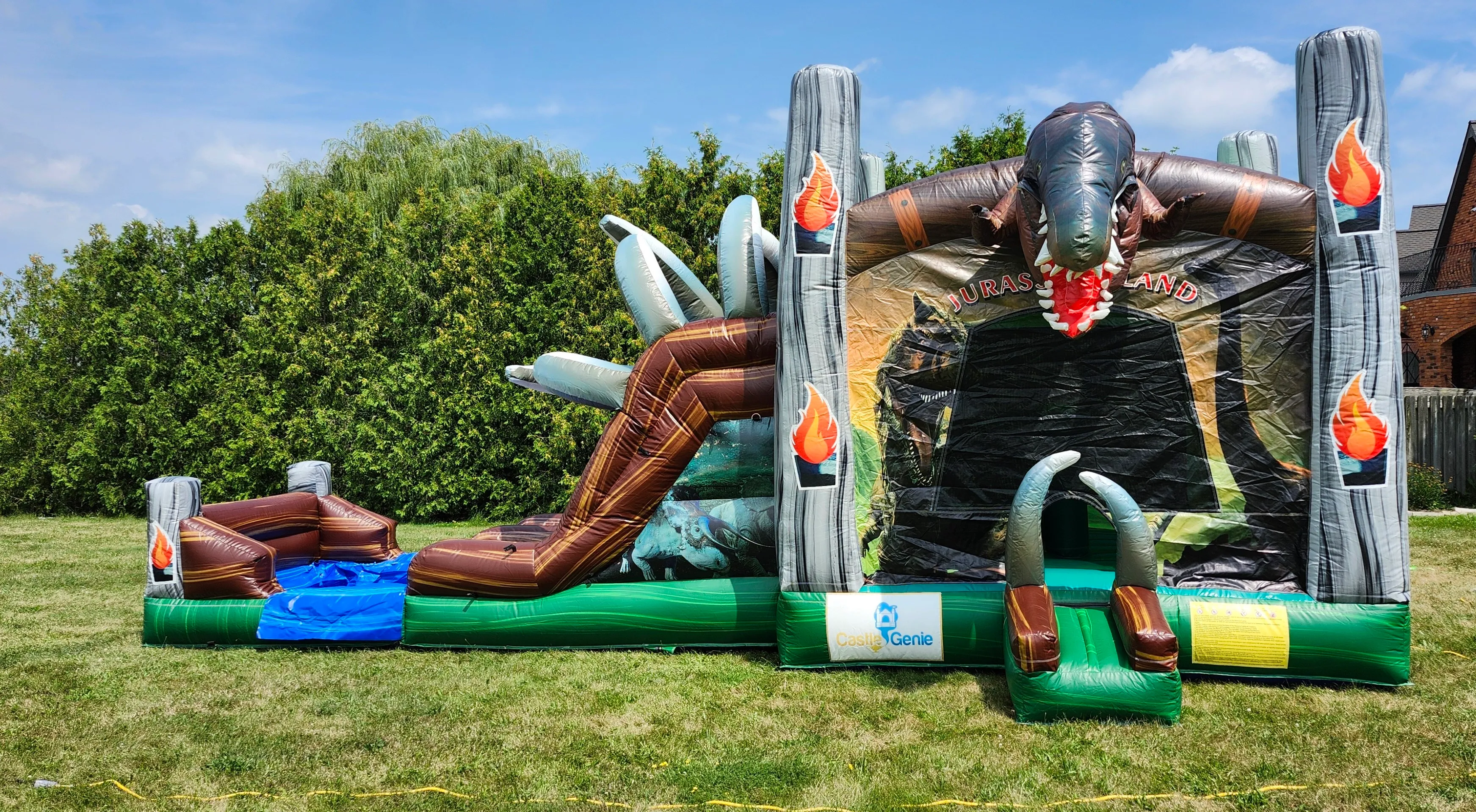 Dinosaur Castle Waterslide Combo
