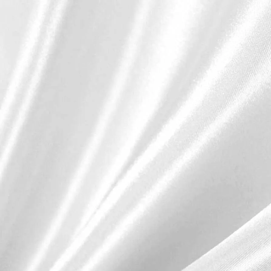 WHITE SATIN DRAPE 8'H X 52'' W