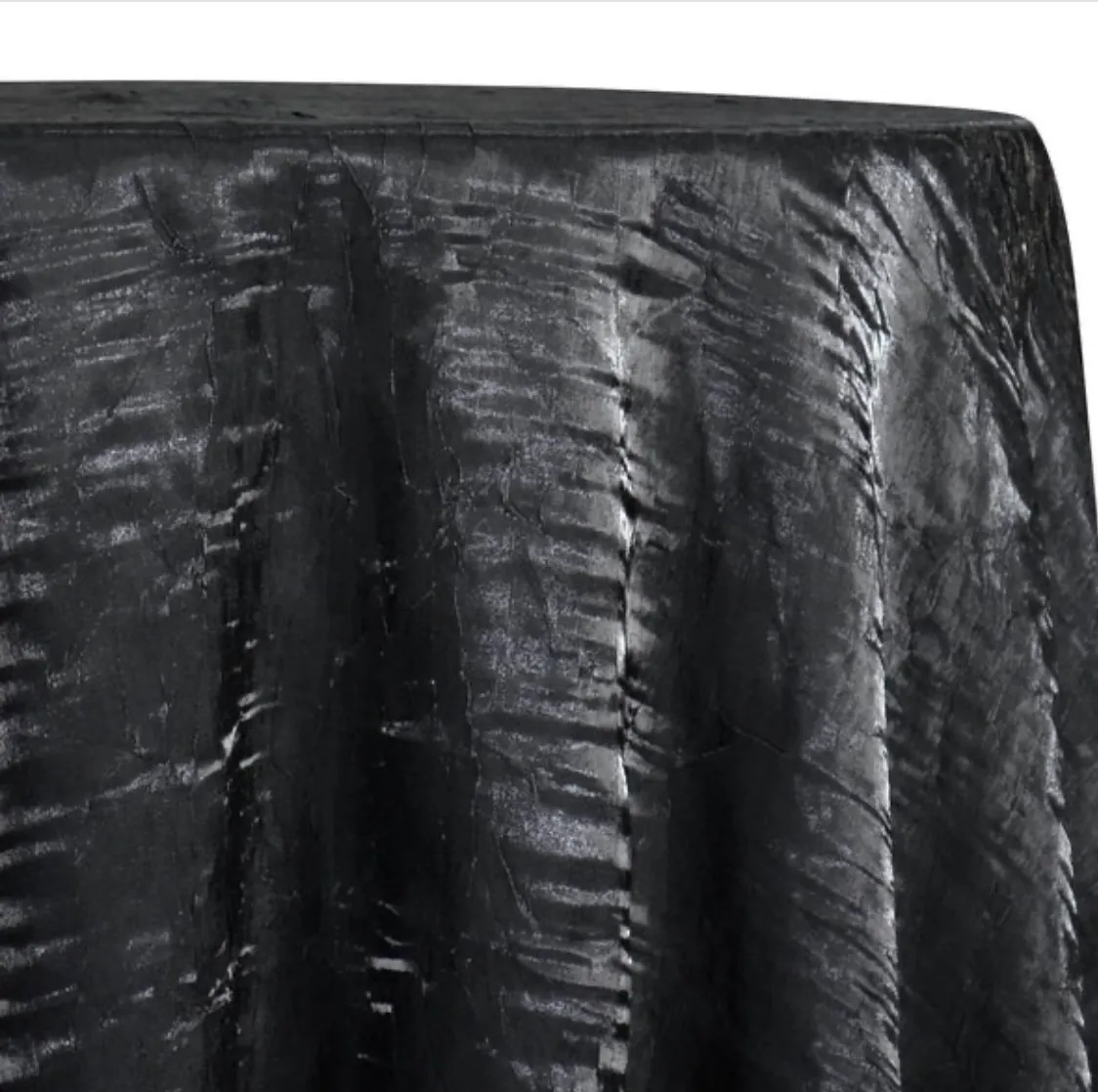Black Shimmer Galaxi Round Tablecloth 120''