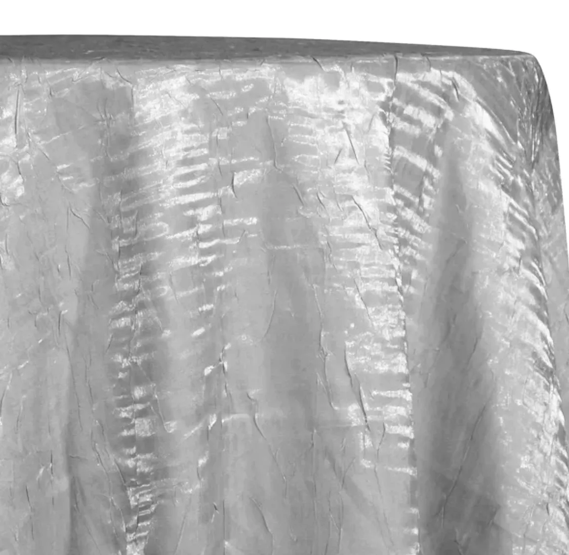 Dark Silver Shimmer Galaxi Round Tablecloth 120''