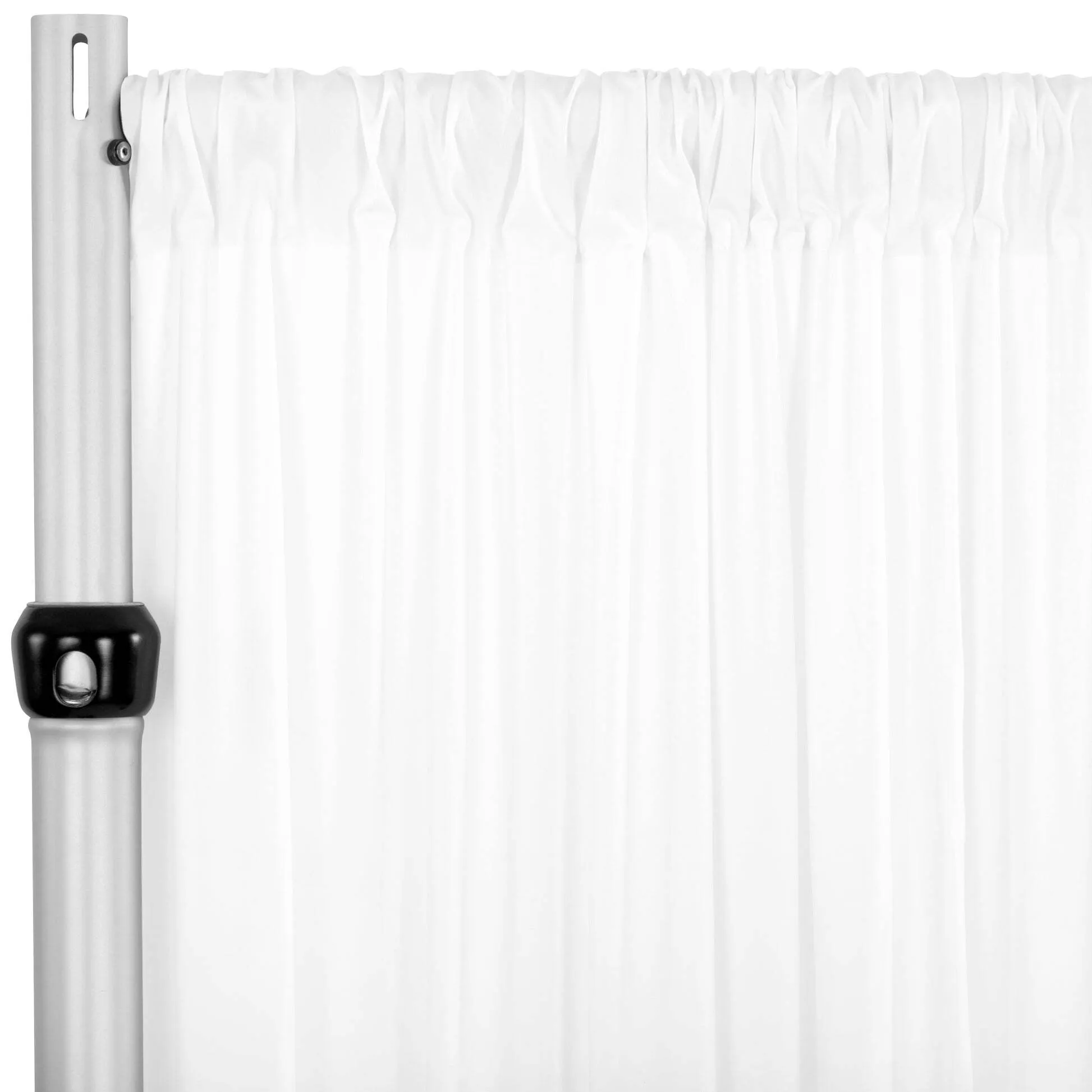 WHITE VOILE DRAPE 15'HX52''W