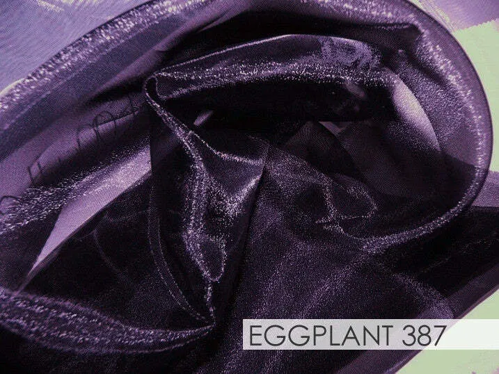 EGGPLANT  ORGANZA  SASH 