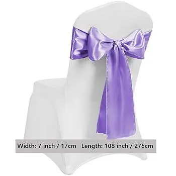 LAVANDER  SATIN  SASH 7''X108''