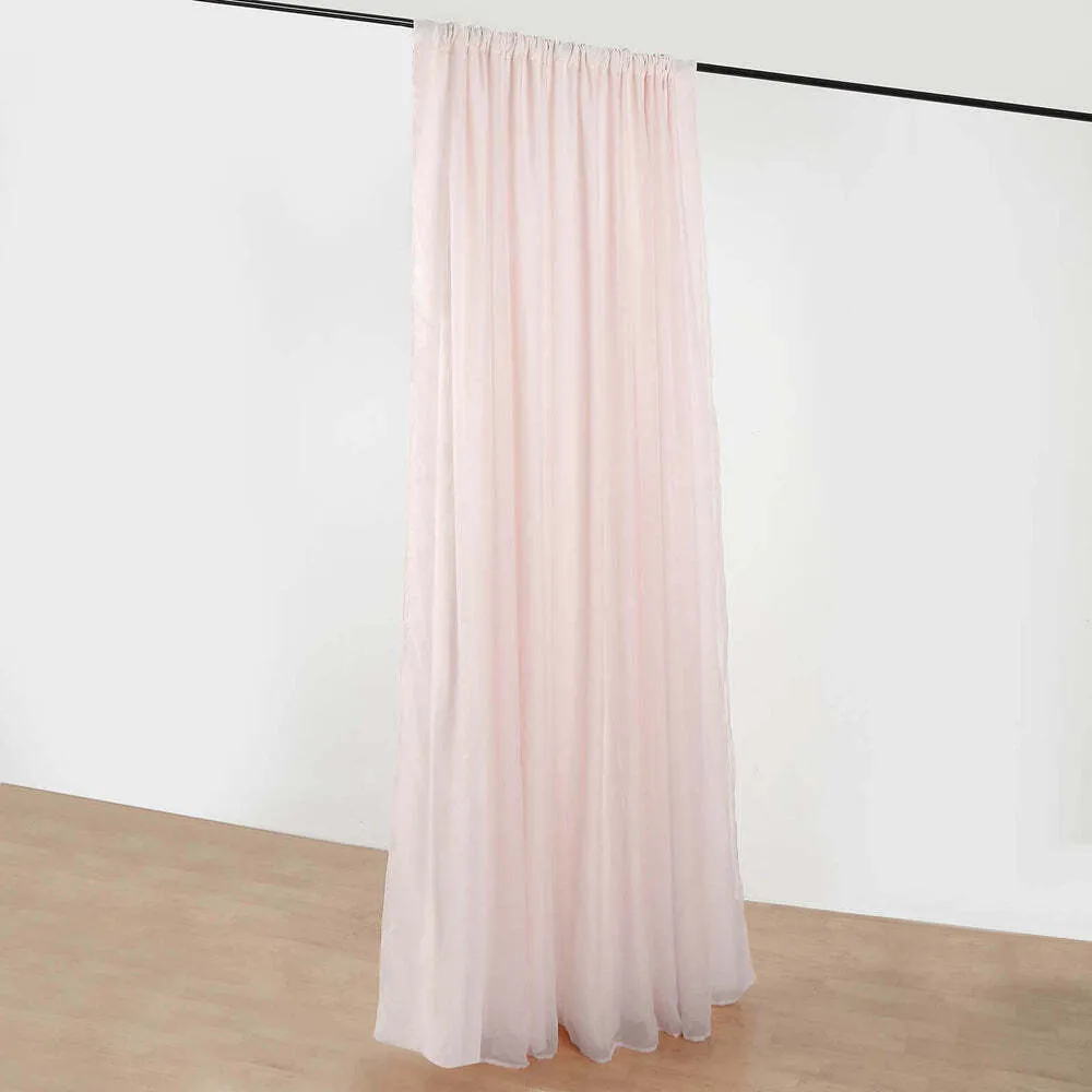 ROSE GOLD CHIFFON DRAPE 12'H X 52'' W