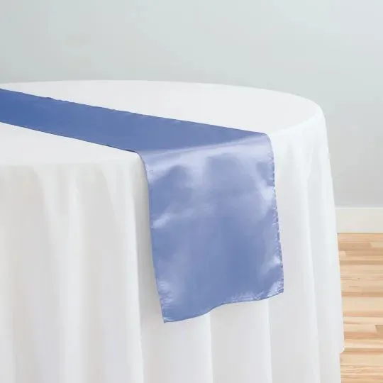 VENETIAN BLUE SATIN  RUNNER  14''X108''