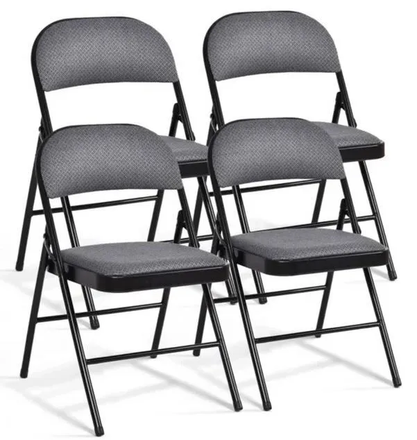 Black Deluxe Folded Padded Chairs Rental Marietta, GA Cobb Party