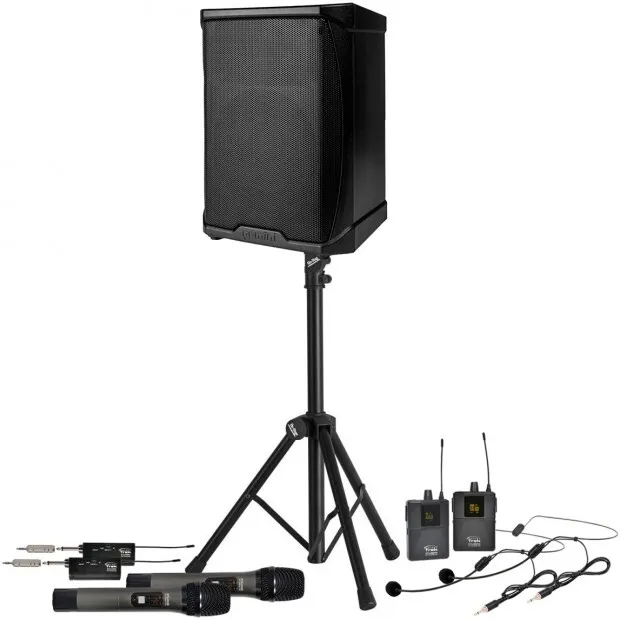 250 People Conference PA System with 2 Wireless Microphones