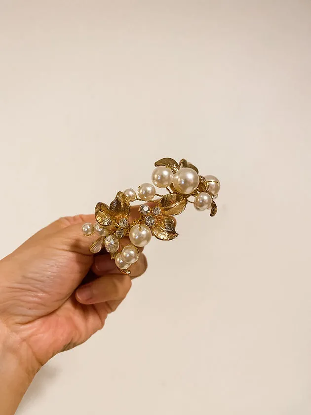 金葉紋珍珠手鐲
