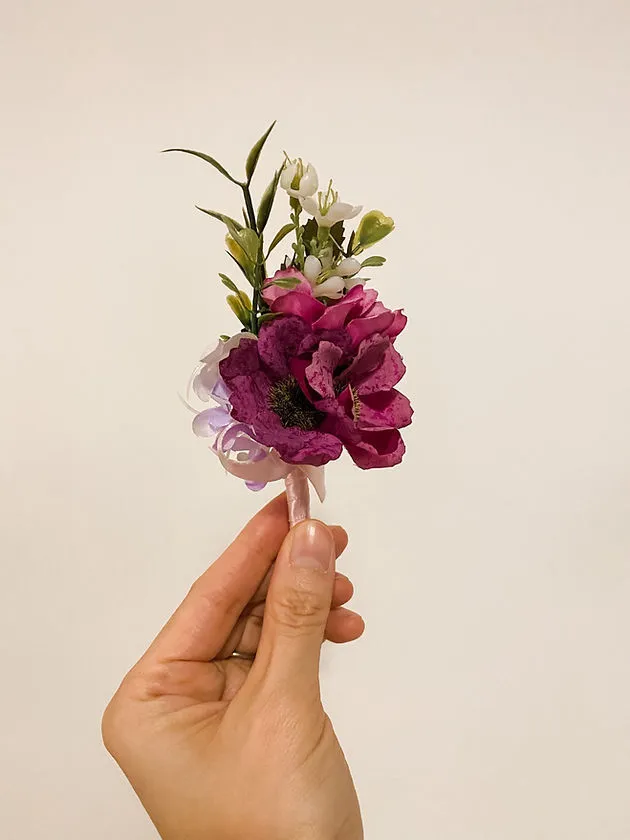 絲花襟花 18 (3)