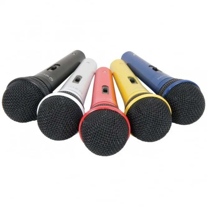 Conjunto de 5 cores de microfones coloridos