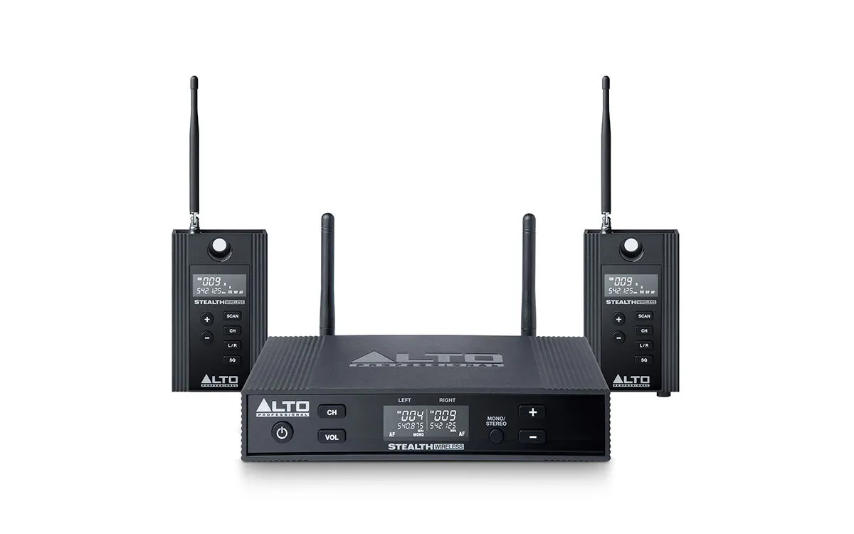 Sistema s/ fios UHF de 2 canais