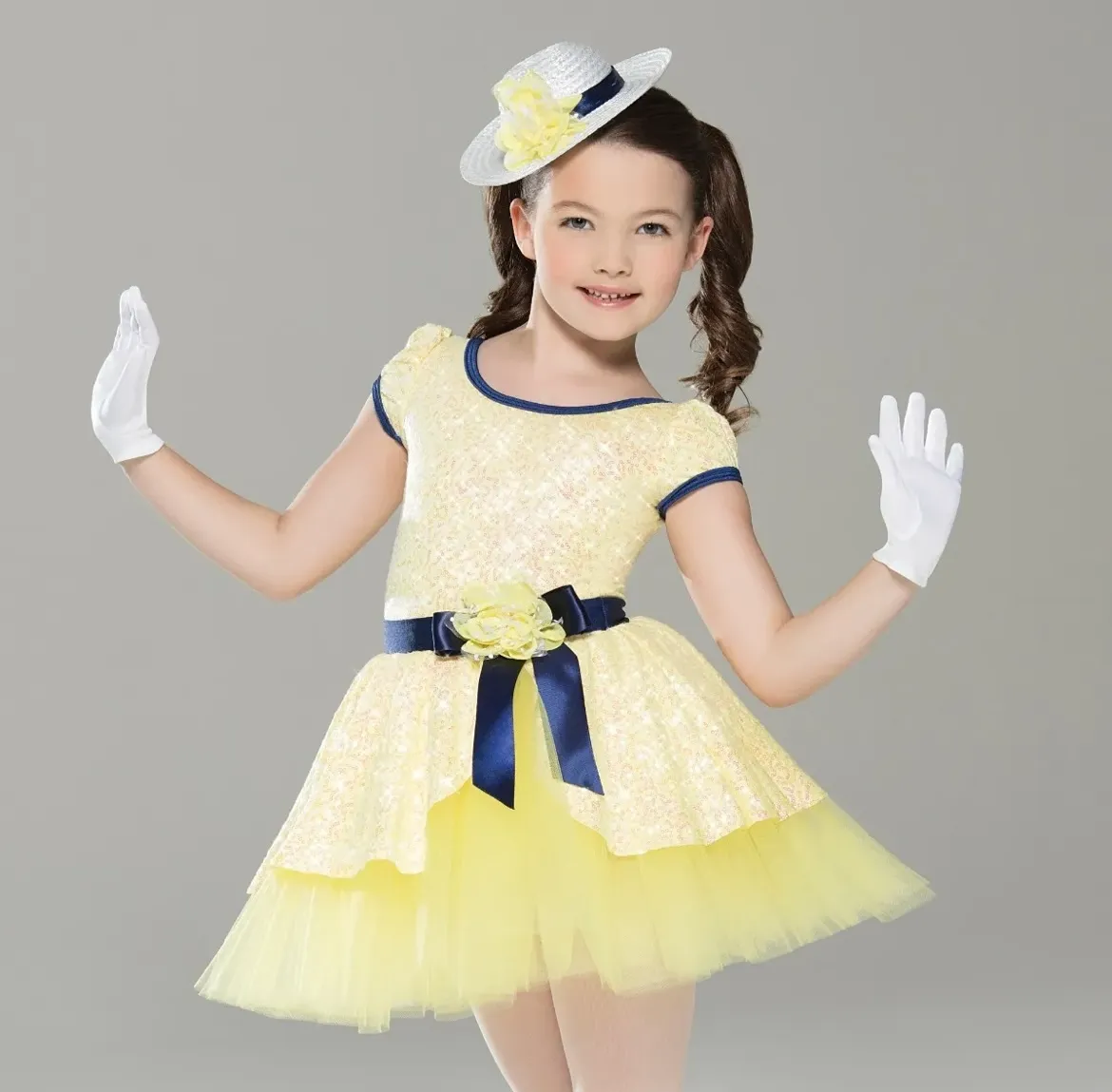 Yellow & Navy Dress