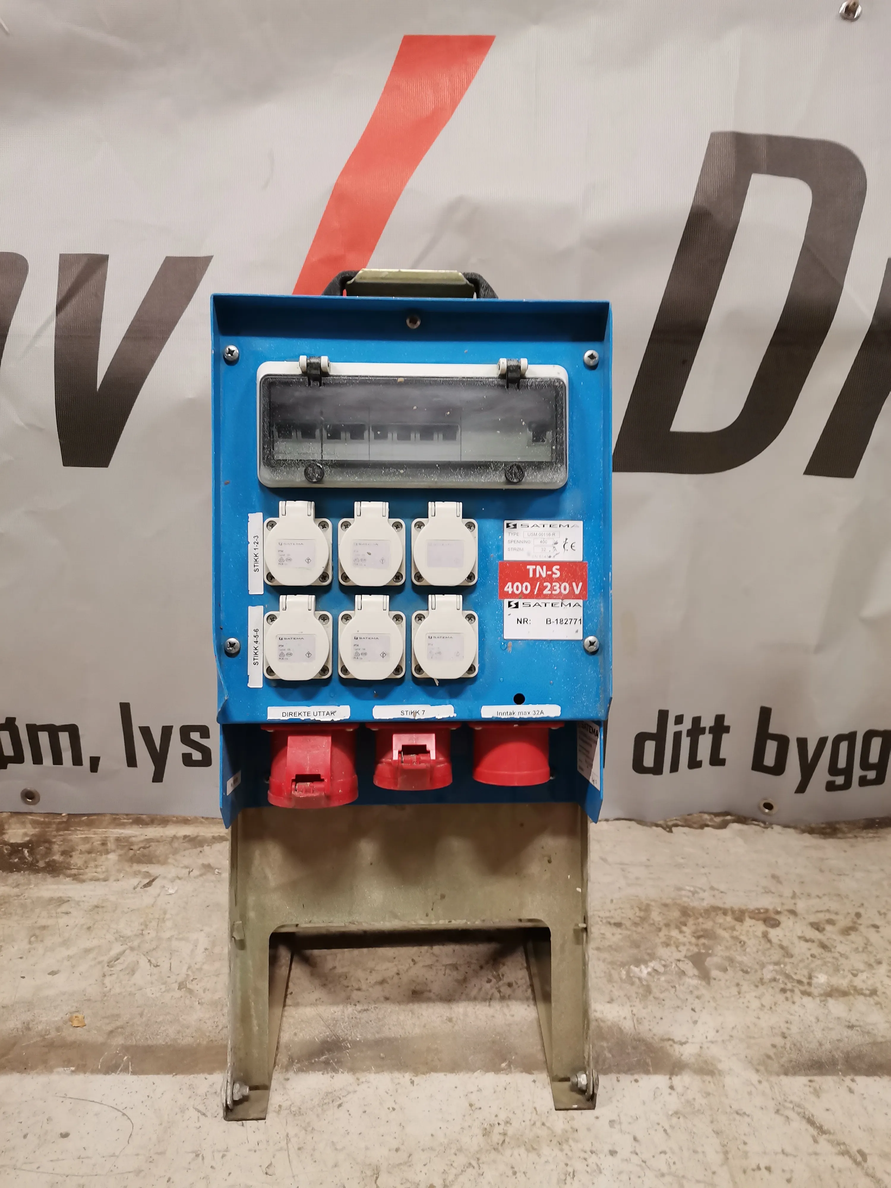 Undersentral  32A 400v Stativ