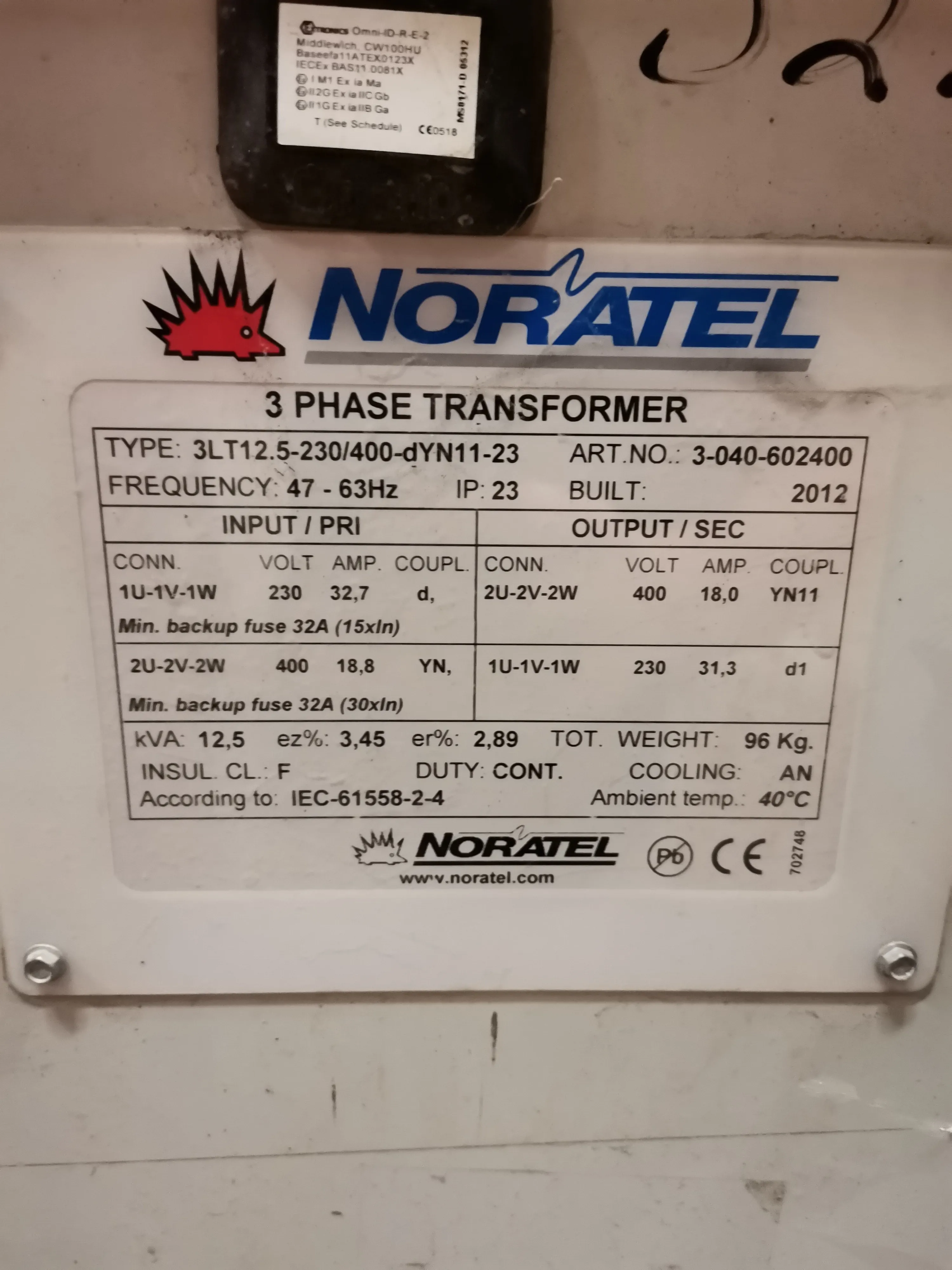 Trafo 12.5 Kva