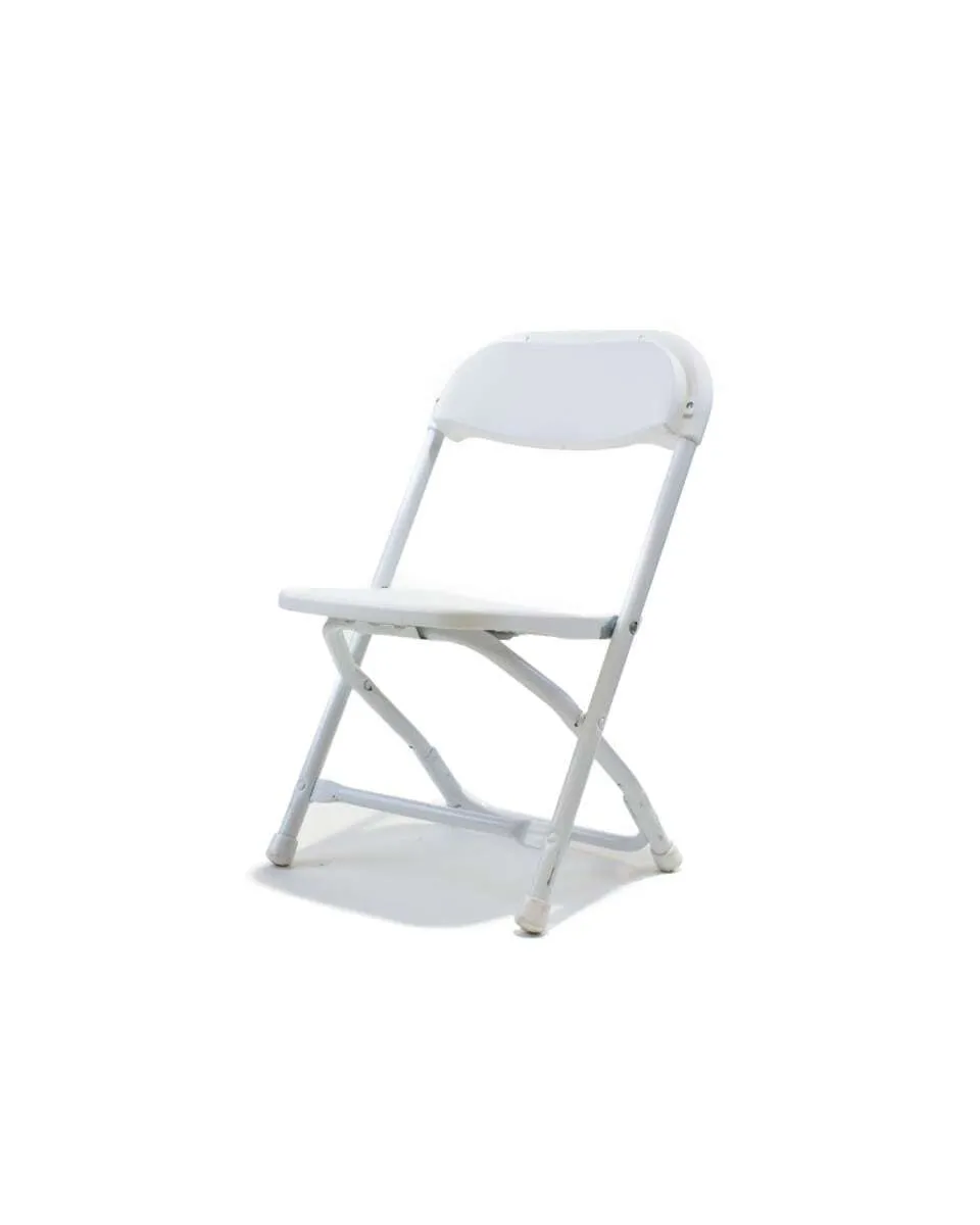 Basic White Children's Folding Chair 