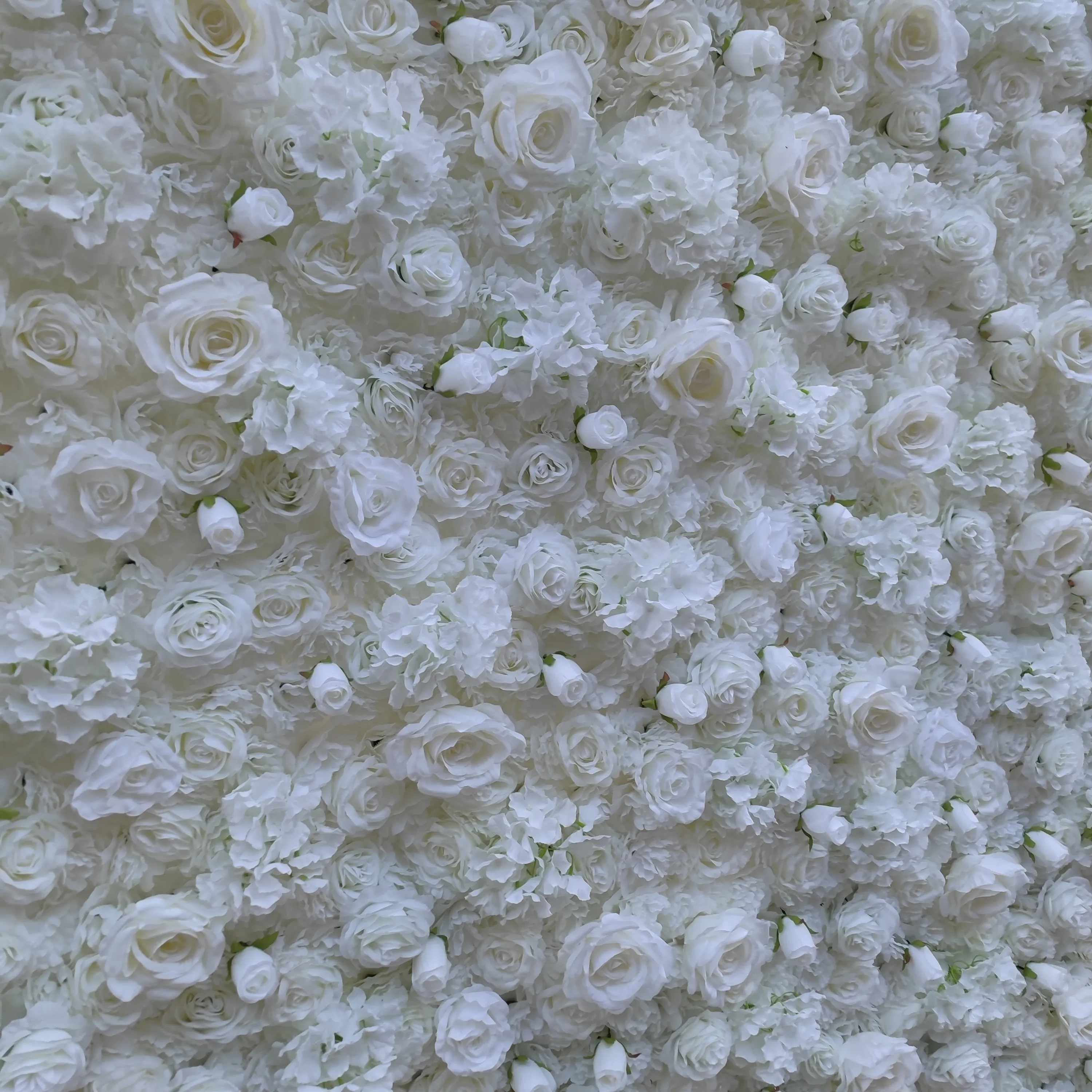 White Serenity Flower Wall
