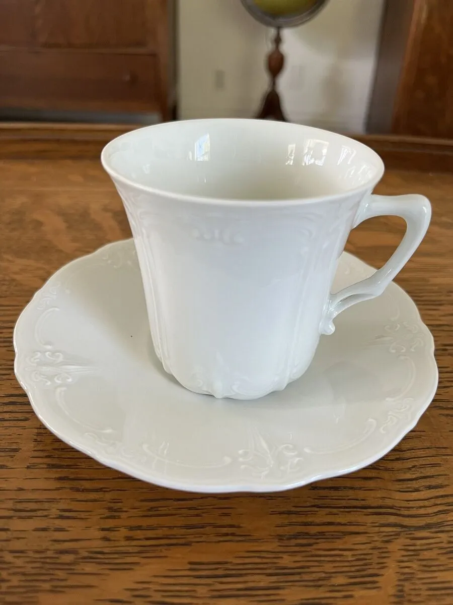 Hutschenreuther Baronesse White Cup & Saucer