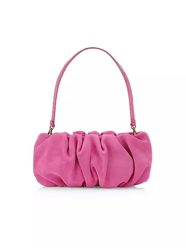 Staud Rouched Pink Clutch