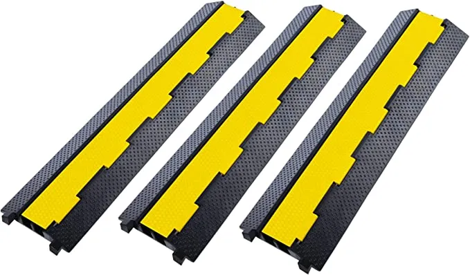 Heavy Duty Rubber Floor Cable Cover Single