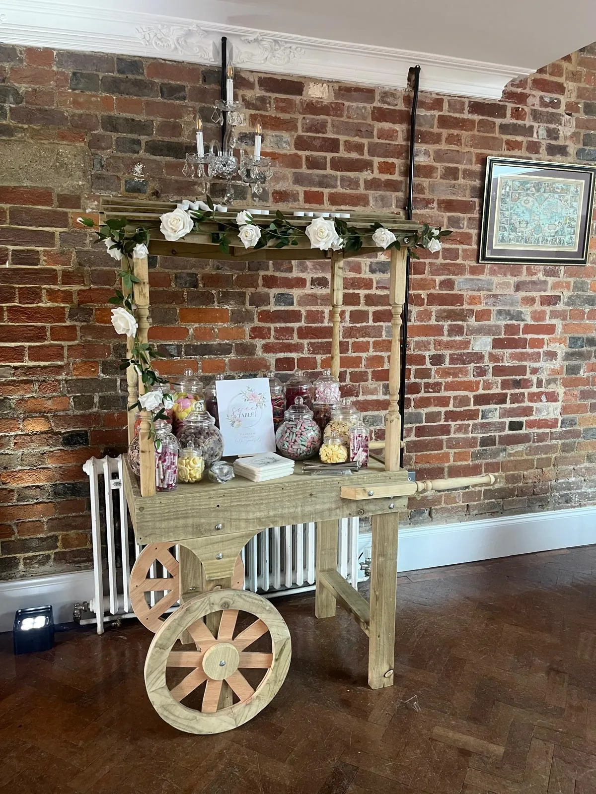 Bare Wood Sweet Cart - No Sweets 