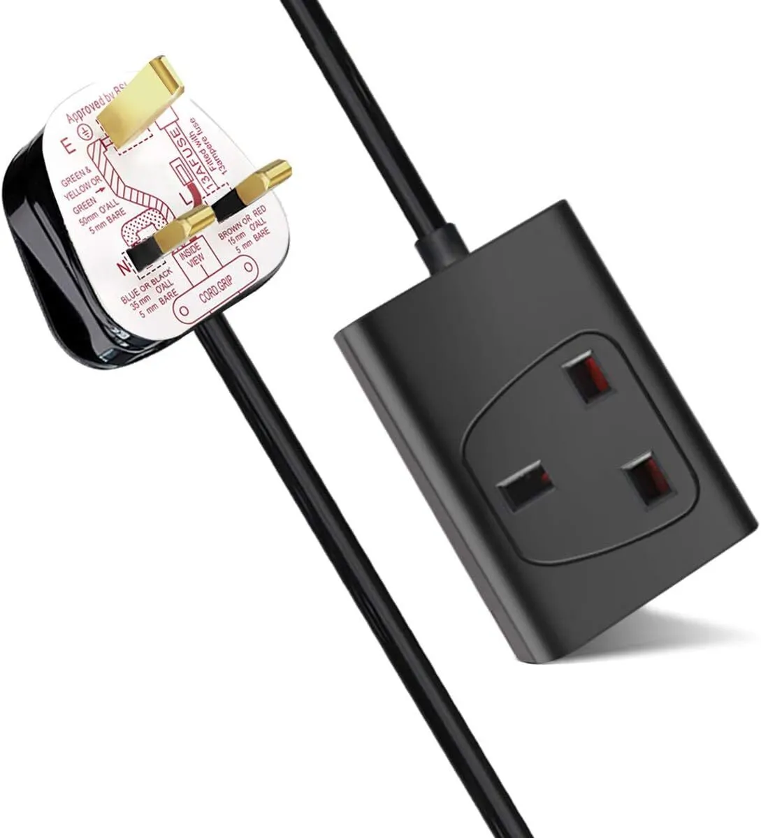5m Single Socket Lead