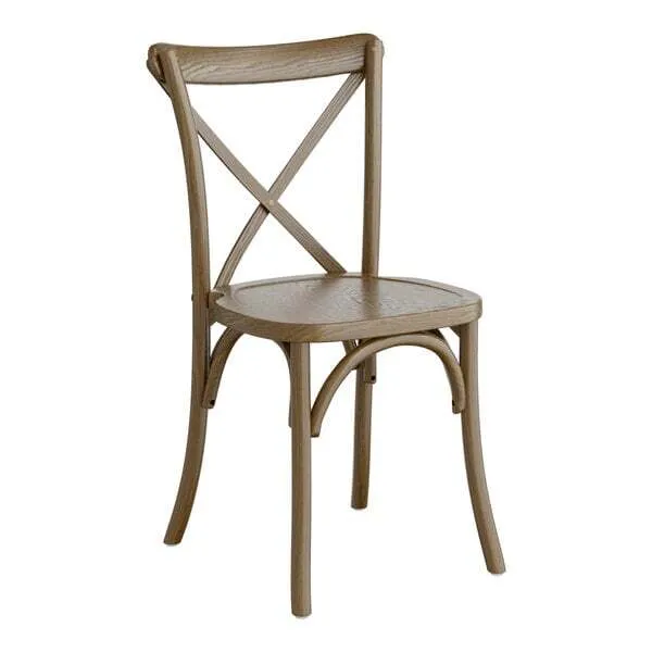 Whiskey Brown Cross Back Chairs1