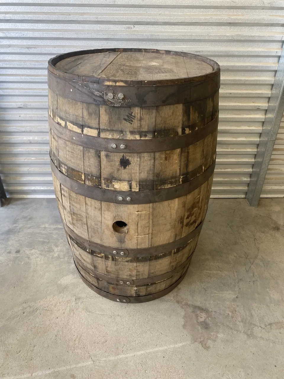 Rustic Whiskey Barrel