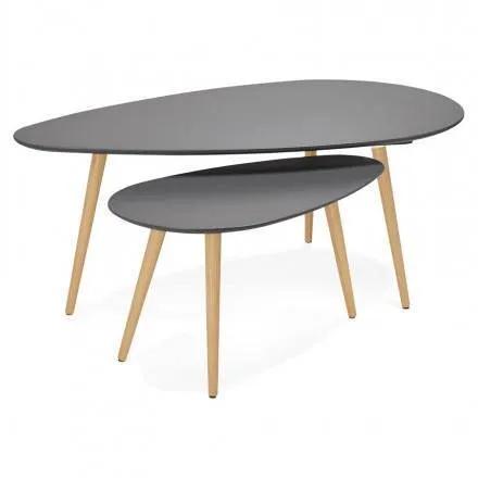 Table basse scandinave grise