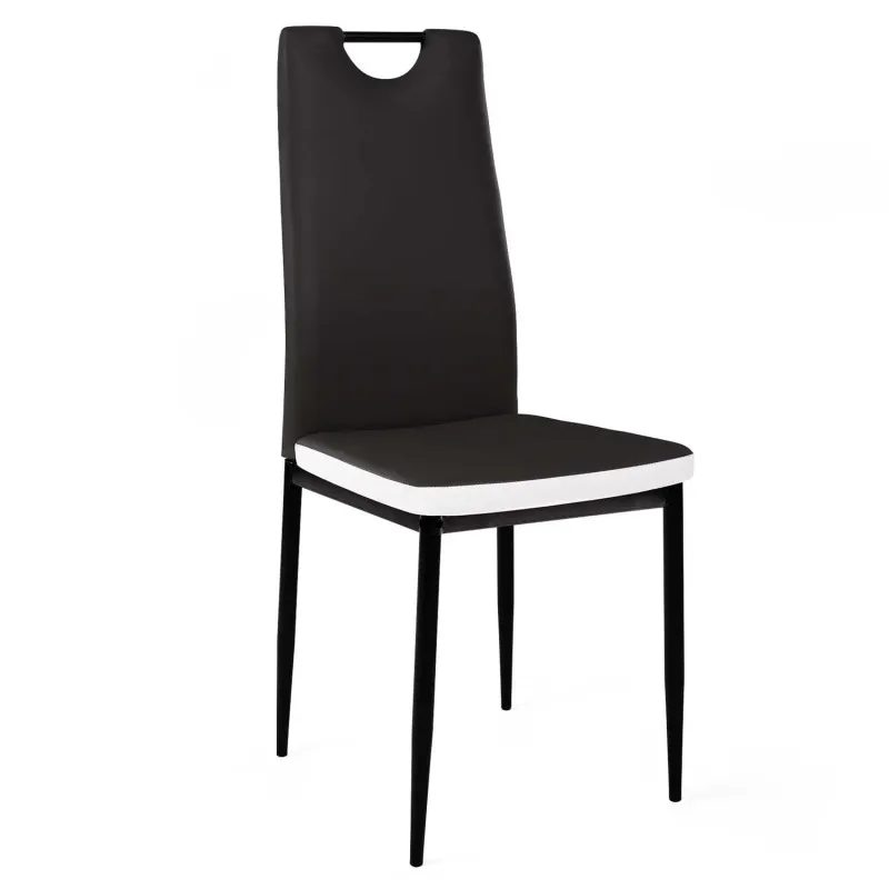 chaises RONA noires bandeau blanc