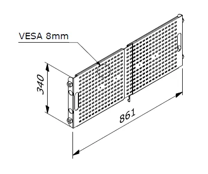 plaque de montage D30 VESA-8