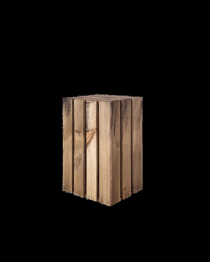 Pouf cube bois