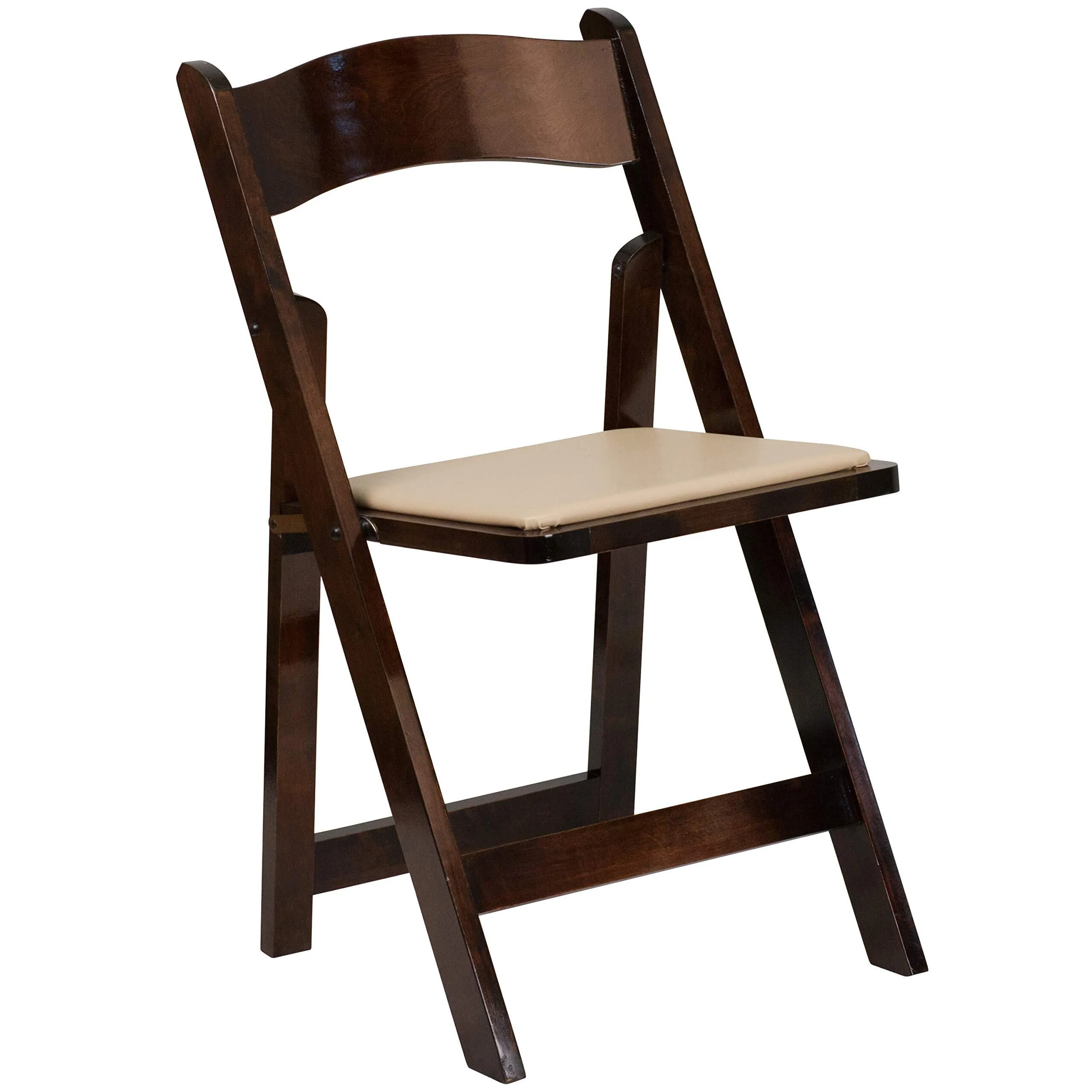 Fruitwood Resin Garden Chair with Padded Seat