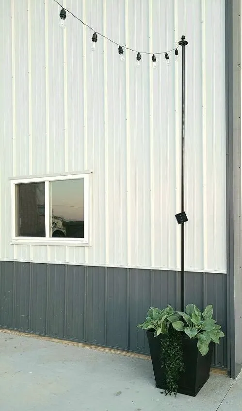 Planter String Light Metal Poll