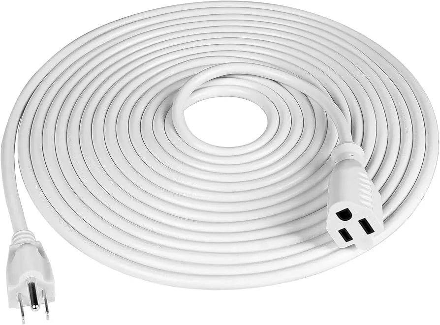 75ft Indoor/ Outdoor White Extension Cord