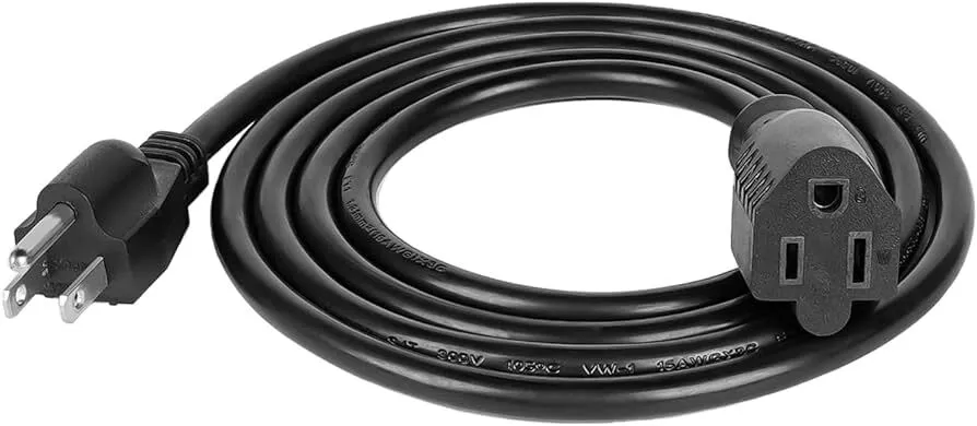 75ft Indoor/ Outdoor Black Extension Cord