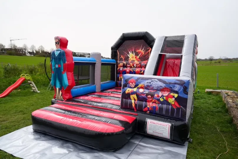 XL Superhelden Hüpfburg mit Rutsche